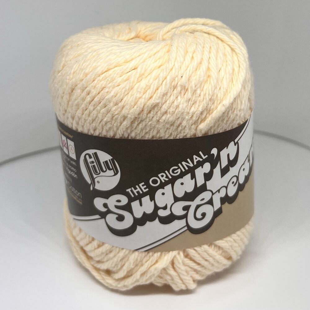 Lily Sugar ‘n Cream Yarn, Cream - Discontinued Hard To Find Color
